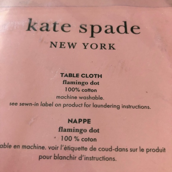 Kate Spade Table Cloth Round Flamingo Dot - Picture 5 of 5